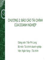 slide Tài chính doanh nghiệp chương 2: Báo cáo tài chính