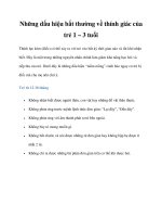 Những dấu hiệu bất thường về thính giác của trẻ 1 – 3 tuổi doc