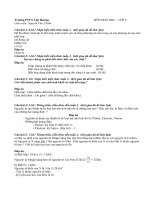 Câu hỏi hóa học lớp 8