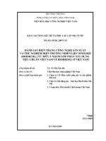 Đánh giá hiện trạng công nghệ sản xuất và thử nghiệm hiện trường nhiên liệu sinh học (biodiesel) từ mỡ cá nhằm xây dựng tiêu chuẩn việt nam về boidiesel ở việt nam