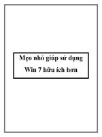 Mẹo nhỏ giúp sử dụng Win 7 hữu ích hơn pptx