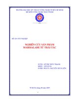 Nghiên cứu sản phẩm MARMALADE từ trái tắc