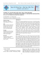 NGHIÊN CỨU THÀNH PHẦN HÓA HỌC, HOẠT TÍNH SINH HỌC CÁC CHẤT TRONG CAO PETROLEUM ETHER VÀ THÀNH PHẦN DINH DƯỠNG CỦA LÁ CÂY MẮM ỔI (AVICENNIA MARINA) pot