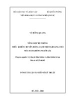 Tổng hợp hệ thống điều khiển chuyển động cạnh trên khoang cho máy bay không người lái