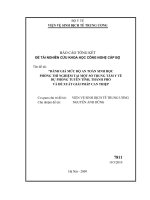 Đánh giá mức độ an toàn sinh học phòng thí nghiệm tại một số trung tâm y tế dự phòng tuyến tỉnh, thành phố và đề xuất giải pháp can thiệp