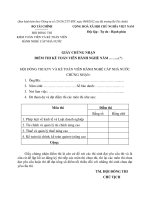 MẪU GIẤY CHỨNG NHẬN ĐIỂM THI KẾ TOÁN VIÊN HÀNH NGHỀ NĂM …… potx