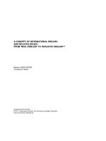 A CONCEPT OF INTERNATIONAL ENGLISH AND RELATED ISSUES: FROM ''''REAL ENGLISH'''' TO ''''REALISTIC ENGLISH''''? potx