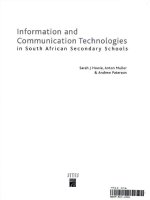 information and communication technologies in south african secondary schools doc