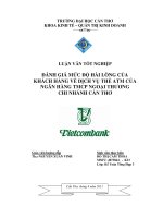 đánh giá mức độ hài lòng của khách hàng trong việc sử dụng thẻ atm của ngân hàng tmcp ngoại thương việt nam chi nhánh cần thơ