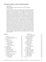 gilmore r. topological analysis of dynamical systems