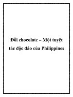 Đồi chocolate – Một tuyệt tác độc đáo của Philippines ppt