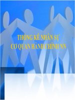 THỐNG KÊ NHÂN SỰ CƠ QUAN HÀNH CHÍNH NHÀ NƯỚC ppt