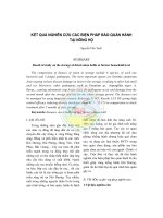 Kết quả nghiên cứu các biện pháp bảo quản hành tại nông hộ pot