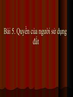 Quyền của người sử dụng đất pptx