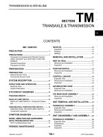 TM hệ THỐNG cầu, hộp số TRÊN NISSAN VERSA SEDAN 2012