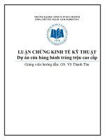 tiểu luận luận chứng kinh tế kỹ thuật - dự án cửa hàng bánh tráng trộn cao cấp