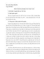 PHÂN TÍCH NGÀNH DỆT MAY VIỆT NAM