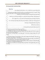Đề cương môn quy hoạch giao thông