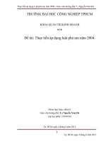 Thực tiễn áp dụng luật phá sản năm 2004