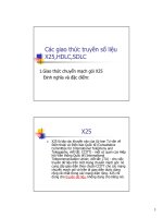 Các giao thức truyền số liệu x25, HDLC, SDLC DT8