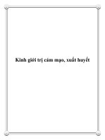 Kinh giới trị cảm mạo, xuất huyết docx