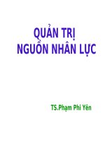 bài giảng quản trị nguồn nhân lực bài 1 - ts phạm phi yên