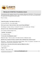 moving as a child part 2 vocabulary