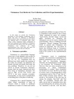 Vietnamese text retrieval test collection and first experimentations