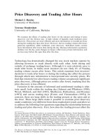 barclay and hendershott-price discovery and trading after hours