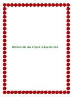 Bài thuốc dân gian trị bệnh rối loạn tiền đình pptx