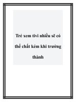 Trẻ xem tivi nhiều sẽ có thể chất kém khi trưởng thành doc