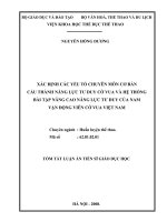 Xác định các yếu tố chuyên môn cơ bản cấu thành năng lực tư duy cờ vua và hệ thống bài tập nâng cao năng lực tư duy của nam vận động viên cờ vua Việt Nam