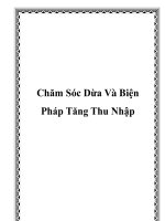 Chăm Sóc Dừa Và Biện Pháp Tăng Thu Nhập pptx