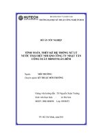 Đề tài tính toán thiết kế hệ thống xử lý nước thải dệt nhuộm công ty nhật tân công suất 300m3  ngày đêm