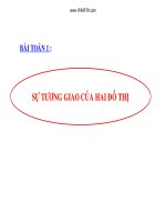 chuyên đề sự tương giao của hai đồ thị