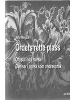 ordets rette plass ordstilling i norsk