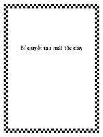 Bí quyết tạo mái tóc dày ppt