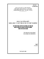 Xây dựng mạng lưới GPS địa động lực sông mã phục vụ công tác dự báo tai biến tự nhiên vùng tây bắc việt nam