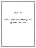 Đề tài: Phân tích chiến lược của tập đoàn Yahoo!Inc docx