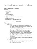 Đề cương tư tưởng hồ chí minh