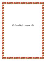 Tập hợp những bài ca dao chủ đề cao ngạo pot