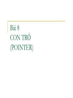Bài 8 - Con trỏ (Pointer) ppt
