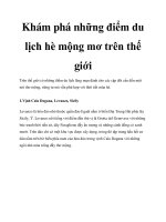 Khám phá những điểm du lịch hè mộng mơ trên thế giới pot