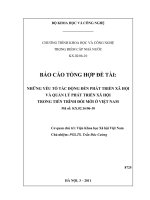 Những yếu tố tác động đến phát triển xã hội và quản lý phát triển xã hội trong tiến trình đổi mới ở việt nam