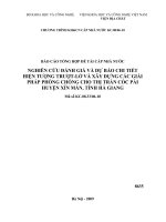 Nghiên cứu đánh giá và dự báo chi tiết hiện tượng trượt, lở và xây dựng các giải pháp phòng chống cho thị trấn cốc pài huyện xí mần, tỉnh hà giang