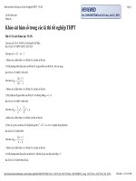 Khảo sát hàm số trong các kỳ thi tốt nghiệp PTTH