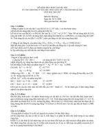 Đề thi học sinh giỏi cấp thành phố Hà Nội năm 2007