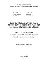 đánh giá tiềm năng và thực trạng tổ chức quản lý du lịch sinh thái ở một số khu bảo tồn thiên nhiên việt nam