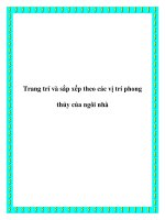 Trang trí và sắp xếp theo các vị trí phong thủy của ngôi nhà potx