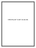 8 điều tối kỵ khi 